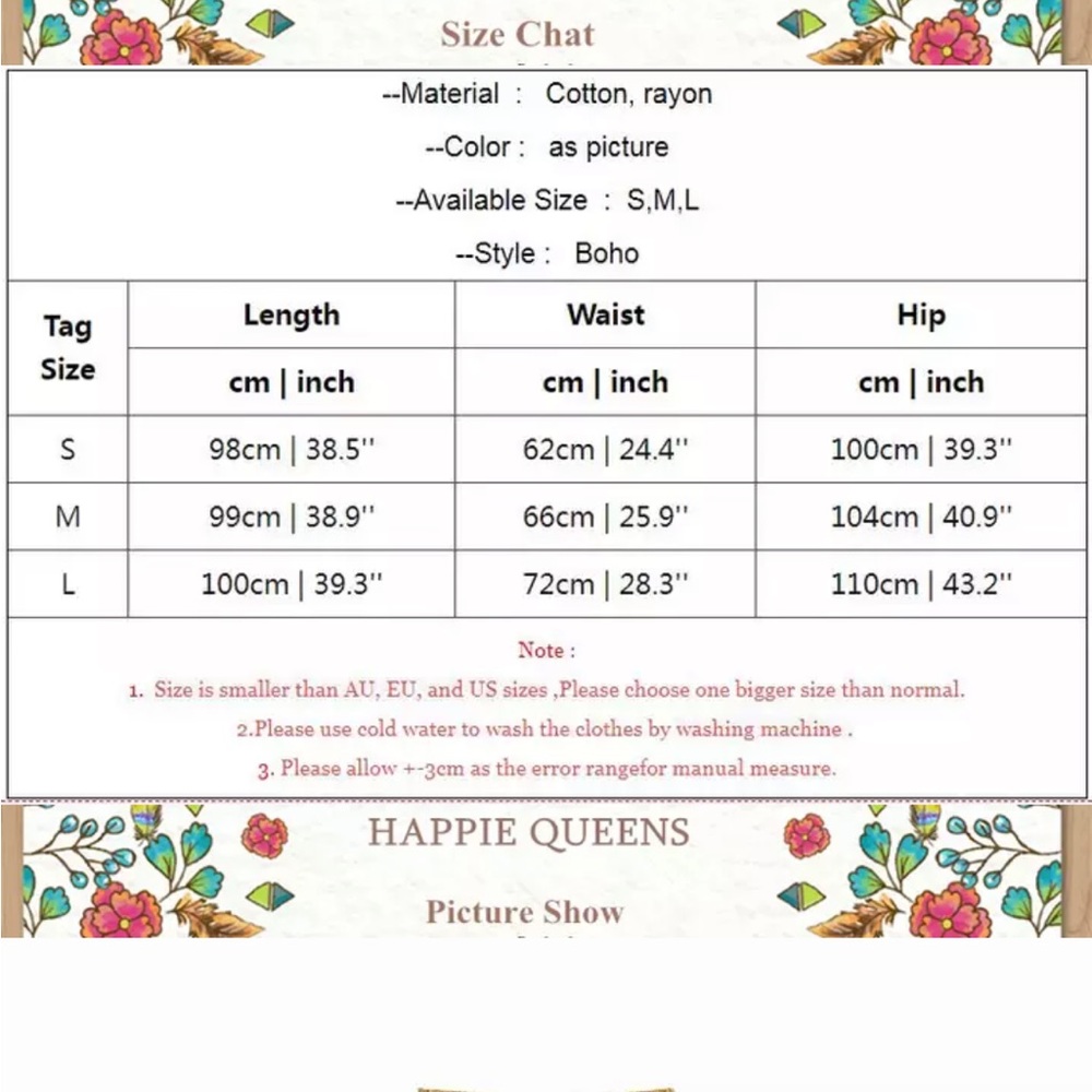 Floral Maxi boho gypsy Ruffle Skirt - Picture 4 of 4